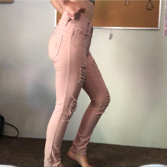 Pink ripped jeans - Picture 1 of 2